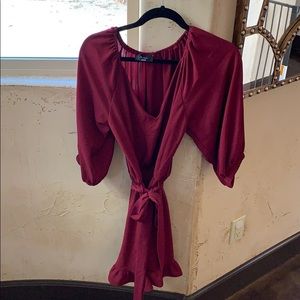Beautiful Vici dolls mini dress in burgundy
